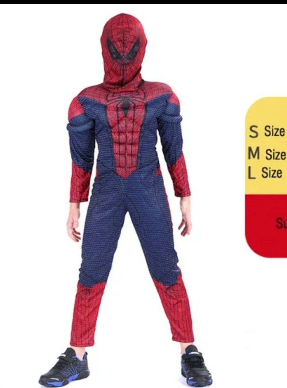 Spider-Man Kids Costume Suit with Mask - Red & Blue Full Padded